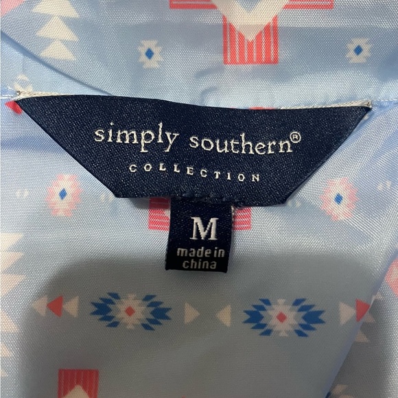 NWT!  Simply Southern Blue Rain Jacket - Picture 3 of 8